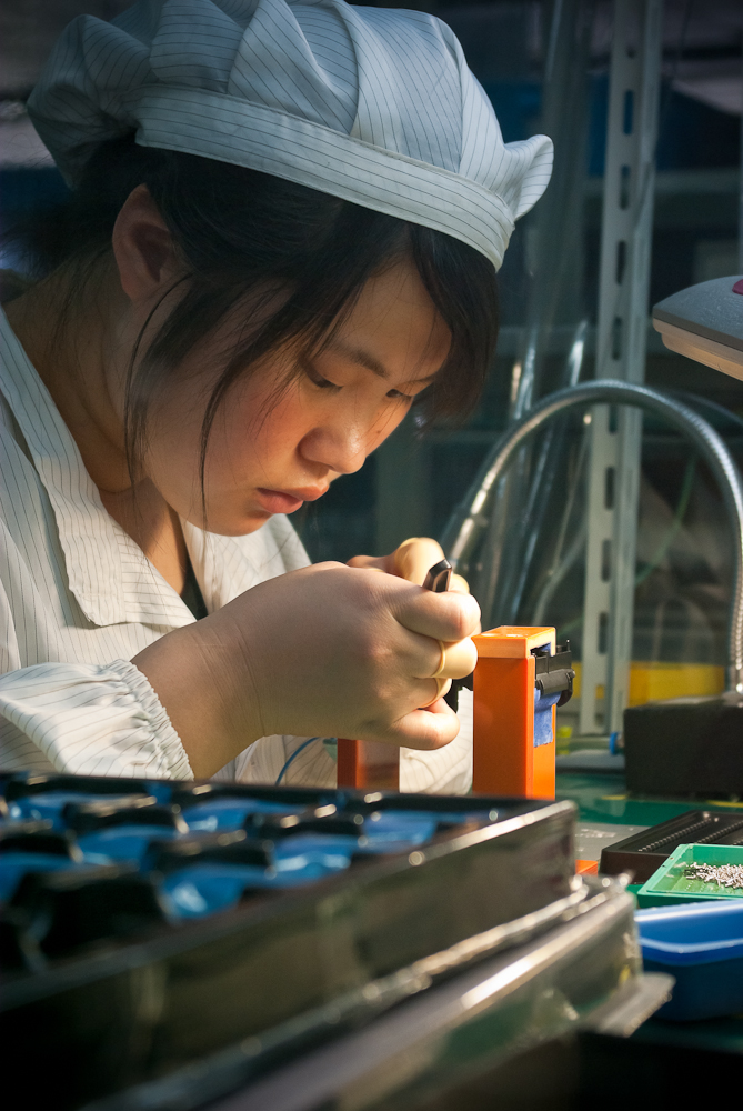 Real factory photograph of precision assembly in NINGBO, CHINA · 2010